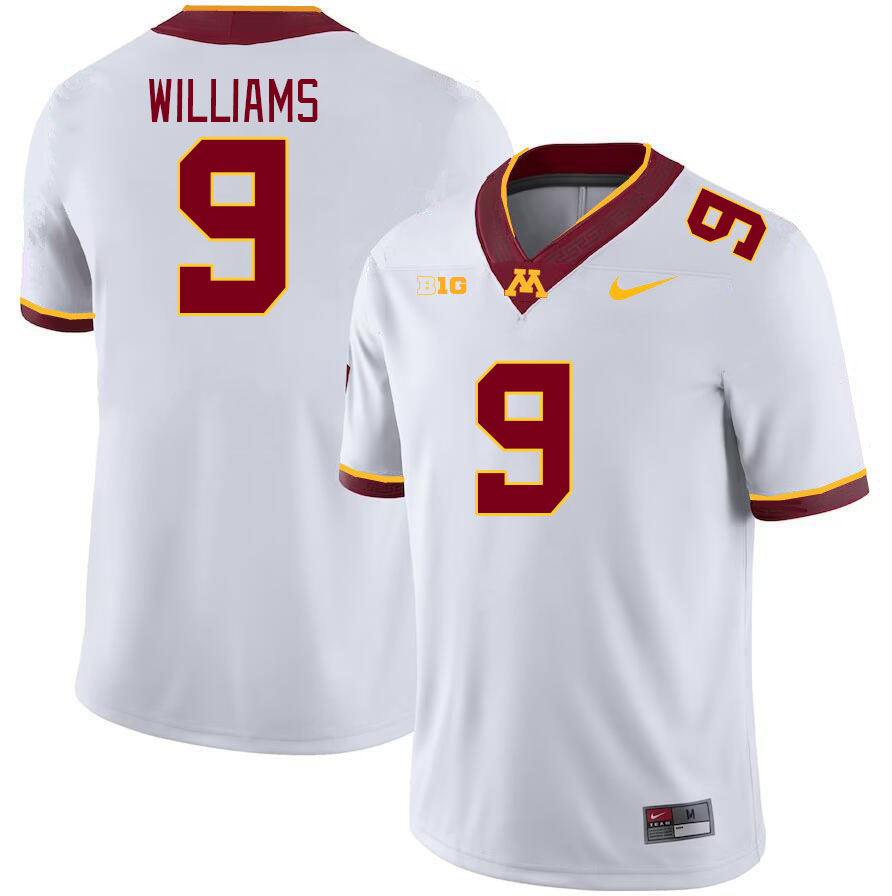 Men #9 Devon Williams Minnesota Golden Gophers College Football Jerseys Stitched-White